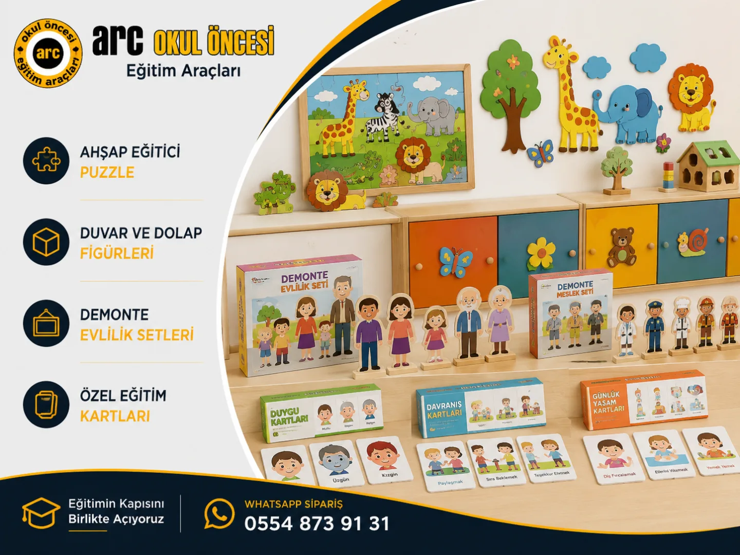 Ahşap Eğitici Puzzle